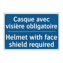 Casque avec visière obligatoire /.../ - Helmet with face shield required /.../