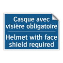 Casque avec visière obligatoire /.../ - Helmet with face shield required /.../