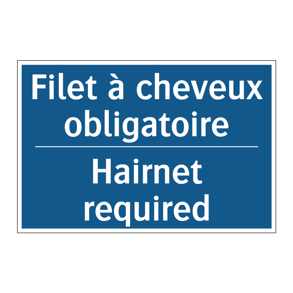Filet à cheveux obligatoire - Hairnet required