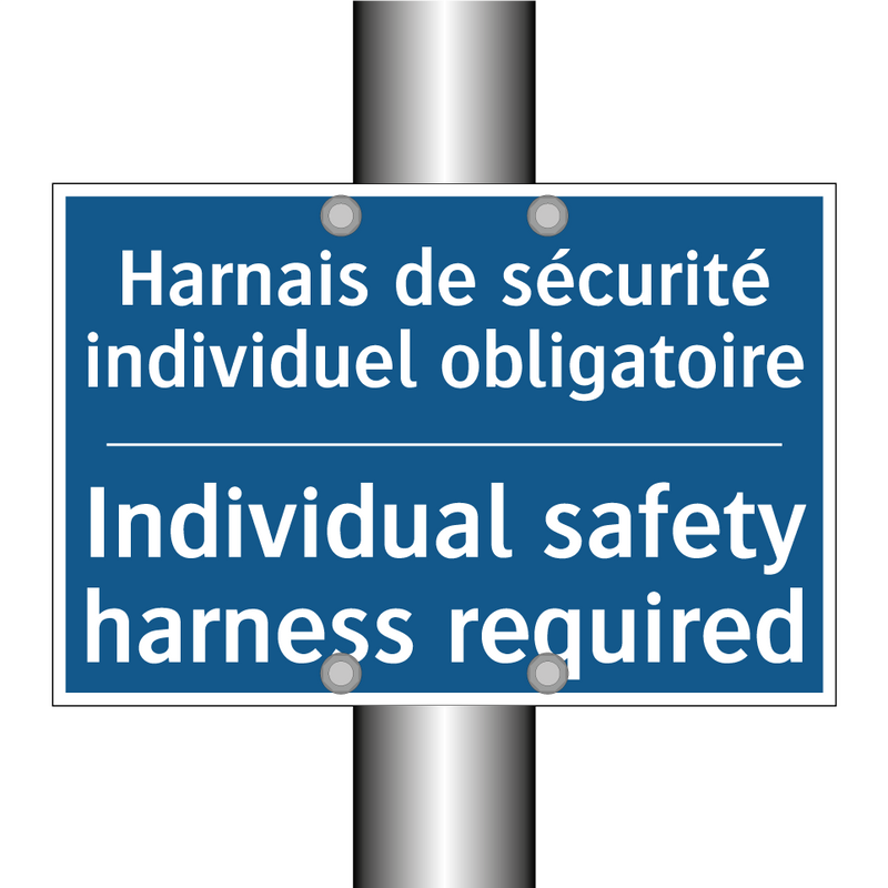 Harnais de sécurité individuel  /.../ - Individual safety harness required /.../