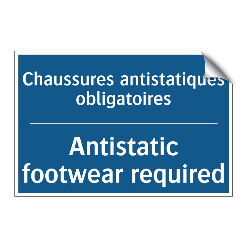 Chaussures antistatiques obligatoires /.../ - Antistatic footwear required