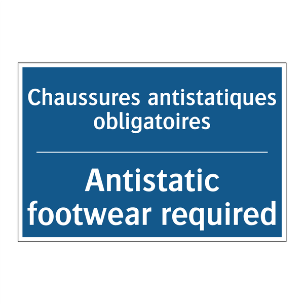 Chaussures antistatiques obligatoires /.../ - Antistatic footwear required