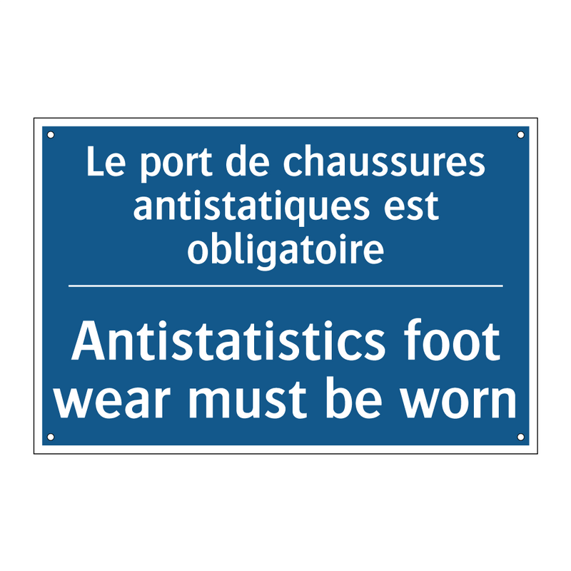 Le port de chaussures antistatiques  /.../ - Antistatistics foot wear must  /.../