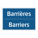 Barrières - Barriers