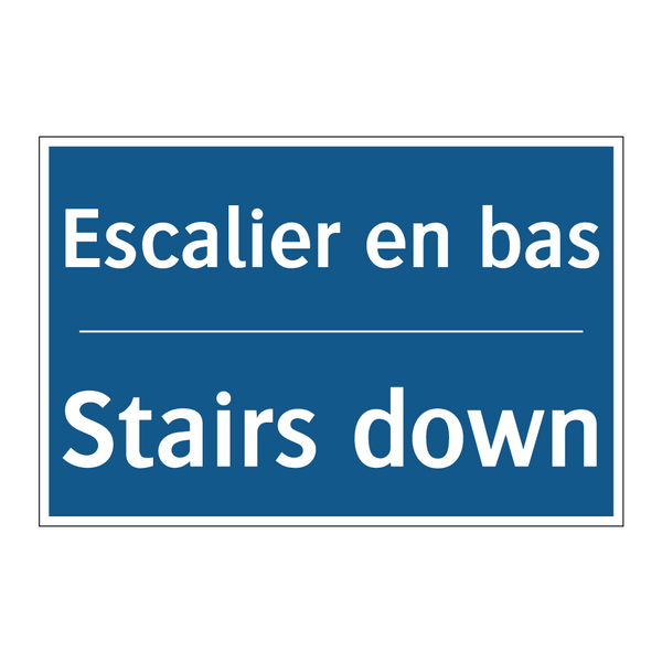 Escalier en bas - Stairs down