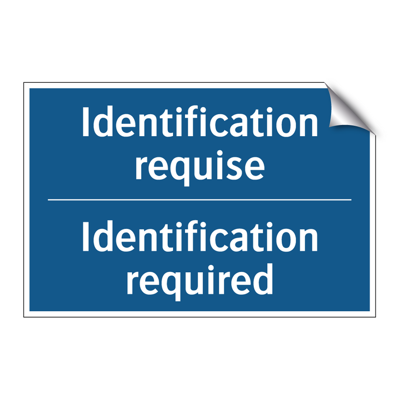 Identification requise - Identification required