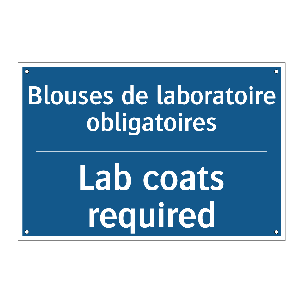 Blouses de laboratoire obligatoires /.../ - Lab coats required