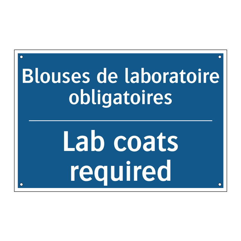 Blouses de laboratoire obligatoires /.../ - Lab coats required