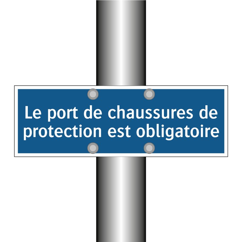 Le port de chaussures de protection est obligatoire