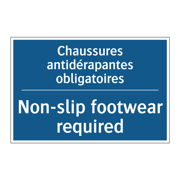 Chaussures antidérapantes obligatoires /.../ - Non-slip footwear required