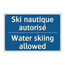 Ski nautique autorisé - Water skiing allowed