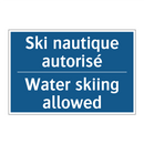 Ski nautique autorisé - Water skiing allowed