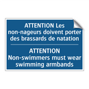 ATTENTION Les non-nageurs doivent  /.../ - ATTENTION Non-swimmers must wear  /.../
