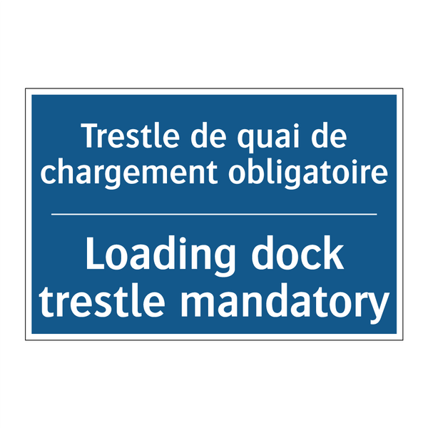 Trestle de quai de chargement  /.../ - Loading dock trestle mandatory