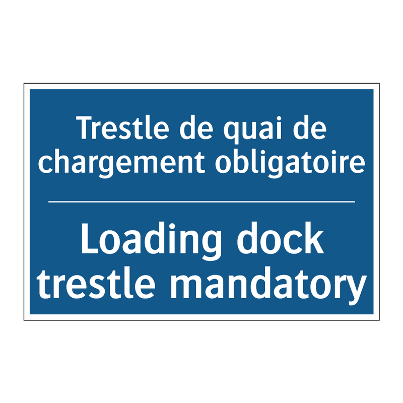 Trestle de quai de chargement  /.../ - Loading dock trestle mandatory