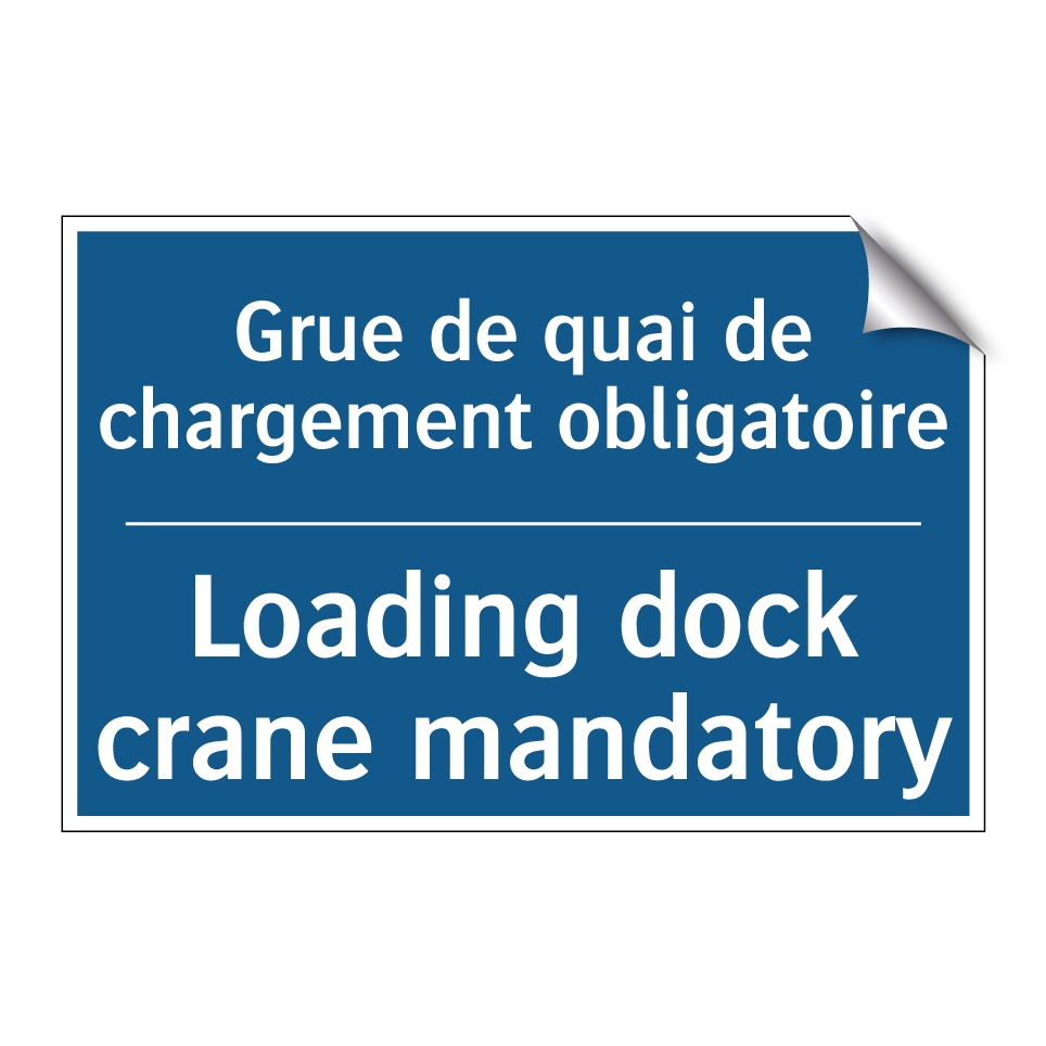 Grue de quai de chargement obligatoire /.../ - Loading dock crane mandatory