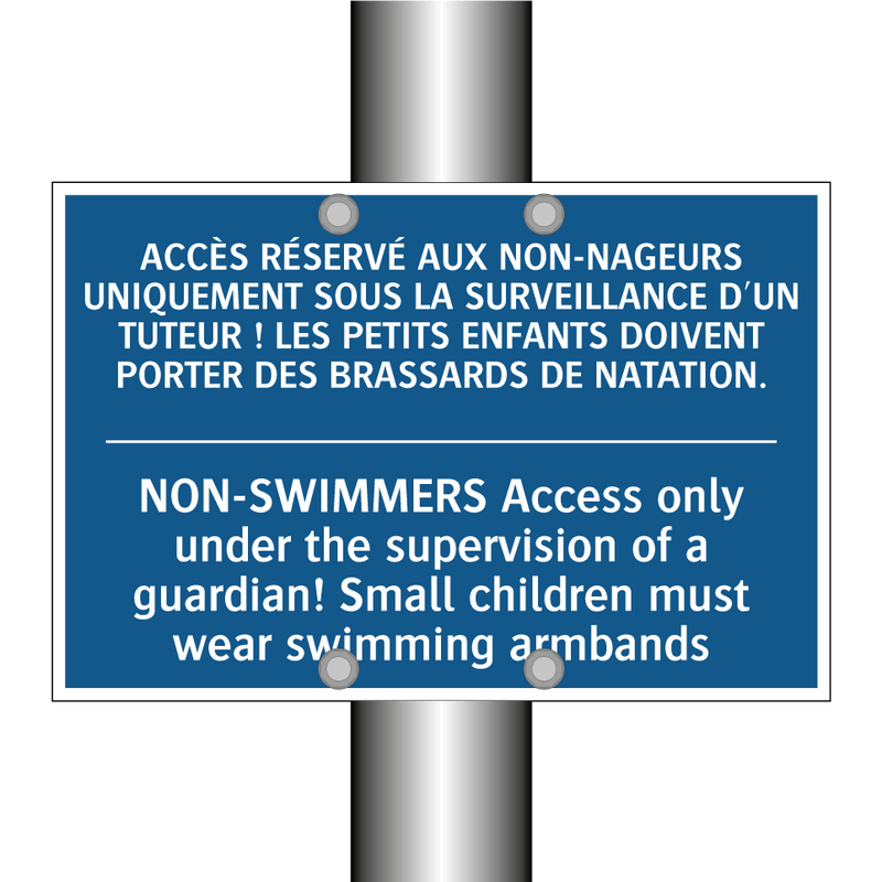 ACCÈS RÉSERVÉ AUX NON-NAGEURS  /.../ - NON-SWIMMERS Access only under  /.../