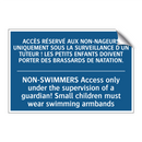 ACCÈS RÉSERVÉ AUX NON-NAGEURS  /.../ - NON-SWIMMERS Access only under  /.../