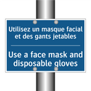 Utilisez un masque facial et des  /.../ - Use a face mask and disposable  /.../