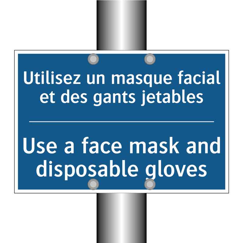 Utilisez un masque facial et des  /.../ - Use a face mask and disposable  /.../