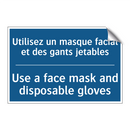 Utilisez un masque facial et des  /.../ - Use a face mask and disposable  /.../