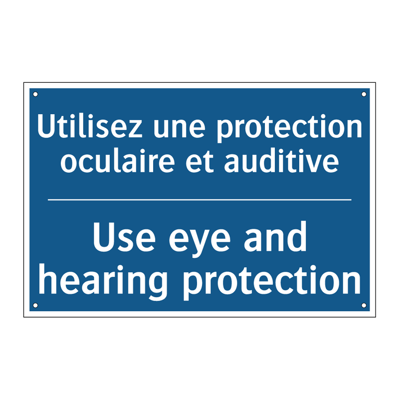Utilisez une protection oculaire  /.../ - Use eye and hearing protection