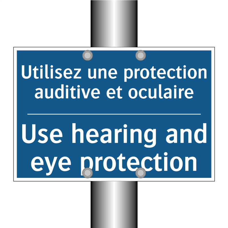 Utilisez une protection auditive  /.../ - Use hearing and eye protection