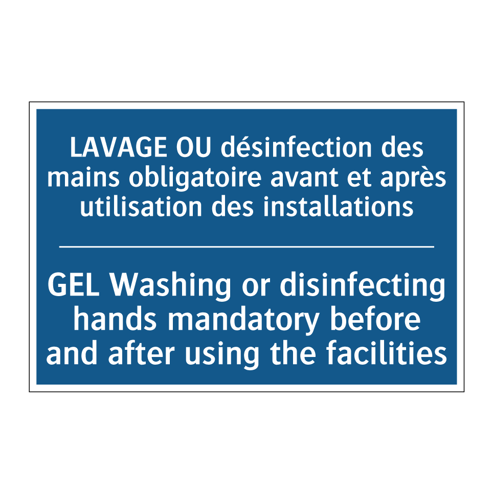 LAVAGE OU désinfection des mains  /.../ - GEL Washing or disinfecting hands  /.../