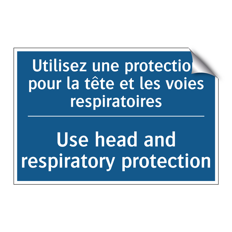 Utilisez une protection pour la  /.../ - Use head and respiratory protection /.../