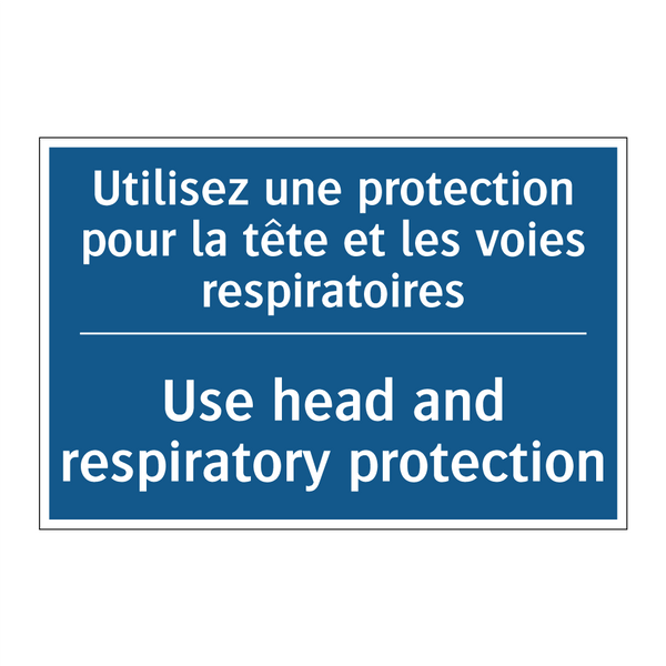 Utilisez une protection pour la  /.../ - Use head and respiratory protection /.../