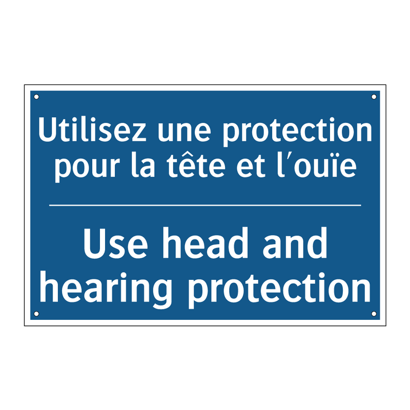 Utilisez une protection pour la  /.../ - Use head and hearing protection /.../