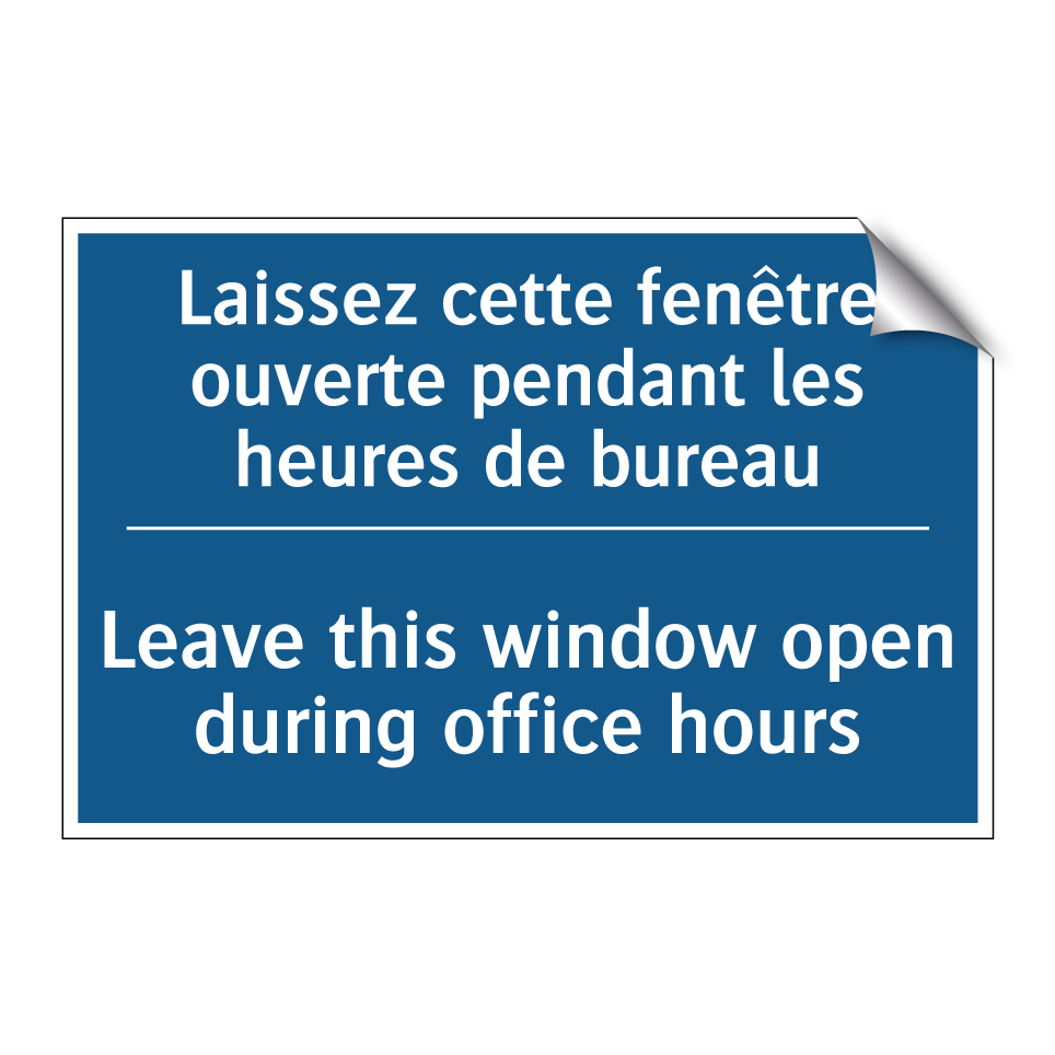 Laissez cette fenêtre ouverte  /.../ - Leave this window open during  /.../