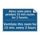 Aérez cette pièce pendant 15 min  /.../ - Ventilate this room for 15 min.  /.../