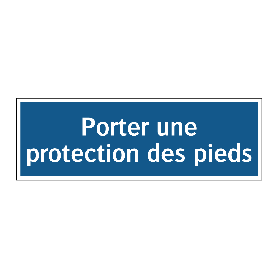 Porter une protection des pieds