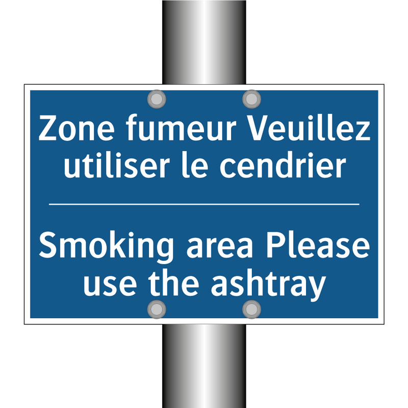 Zone fumeur Veuillez utiliser  /.../ - Smoking area Please use the ashtray /.../