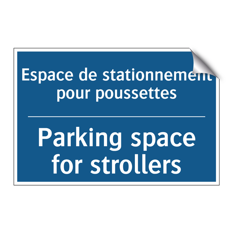 Espace de stationnement pour poussettes /.../ - Parking space for strollers