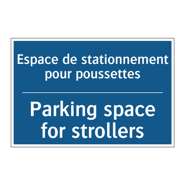 Espace de stationnement pour poussettes /.../ - Parking space for strollers