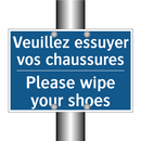 Veuillez essuyer vos chaussures /.../ - Please wipe your shoes