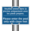 Veuillez entrer dans la piscine  /.../ - Please enter the pool only with  /.../