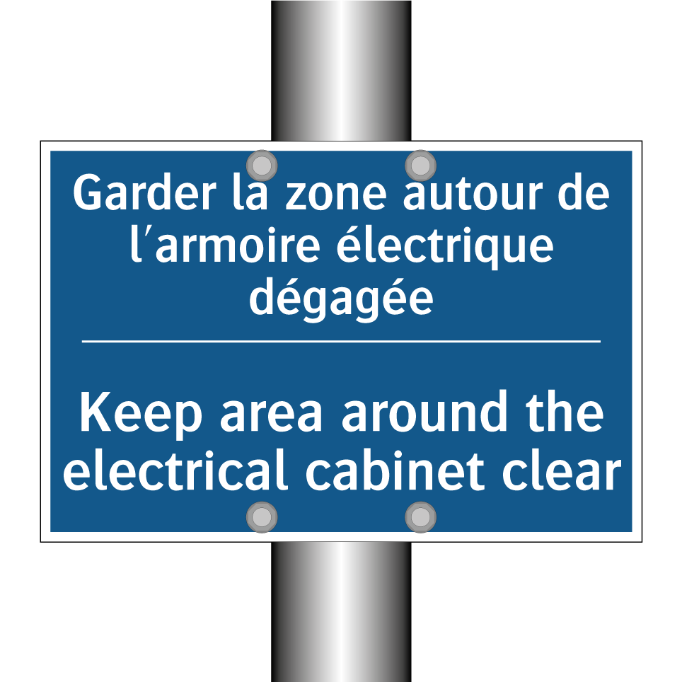 Garder la zone autour de l'armoire  /.../ - Keep area around the electrical  /.../