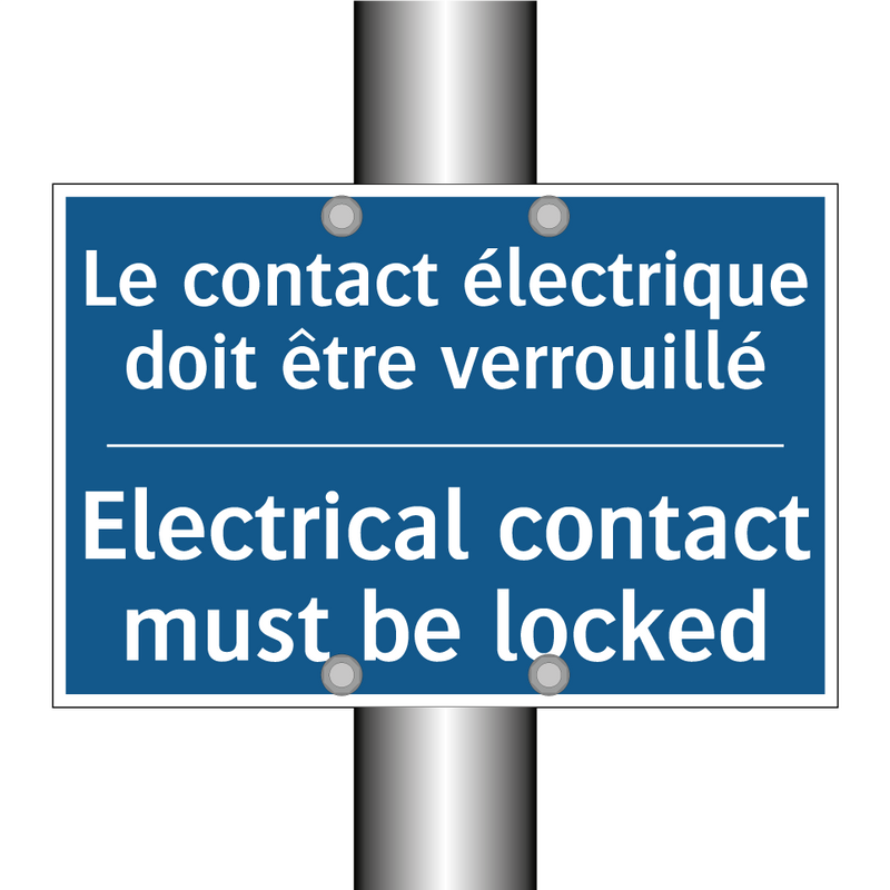 Le contact électrique doit être  /.../ - Electrical contact must be locked /.../