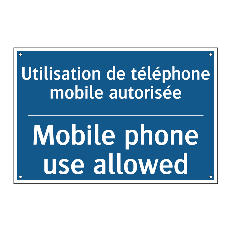 Utilisation de téléphone mobile  /.../ - Mobile phone use allowed
