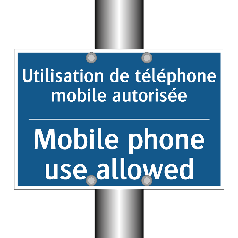 Utilisation de téléphone mobile  /.../ - Mobile phone use allowed