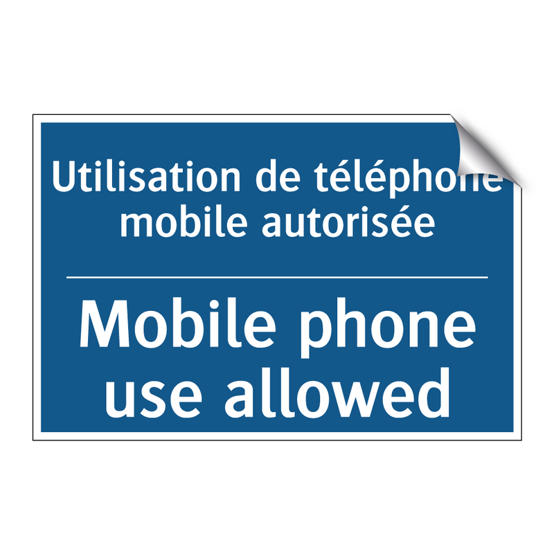 Utilisation de téléphone mobile  /.../ - Mobile phone use allowed