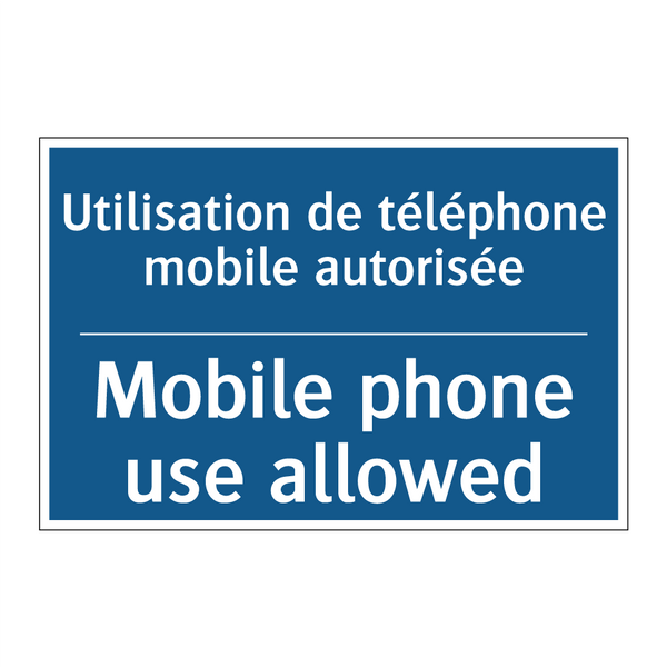 Utilisation de téléphone mobile  /.../ - Mobile phone use allowed