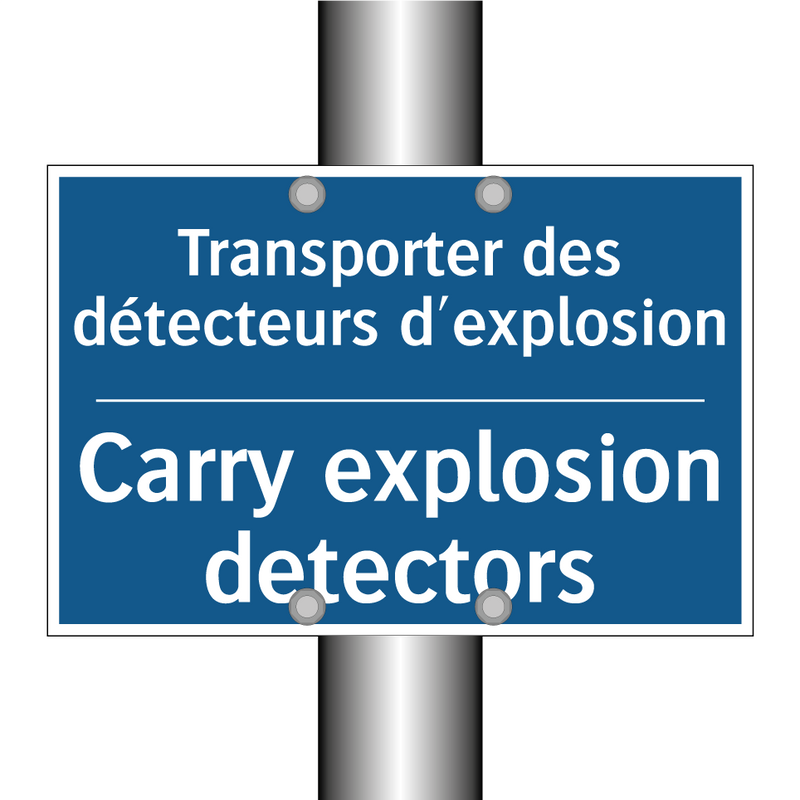 Transporter des détecteurs d'explosion /.../ - Carry explosion detectors