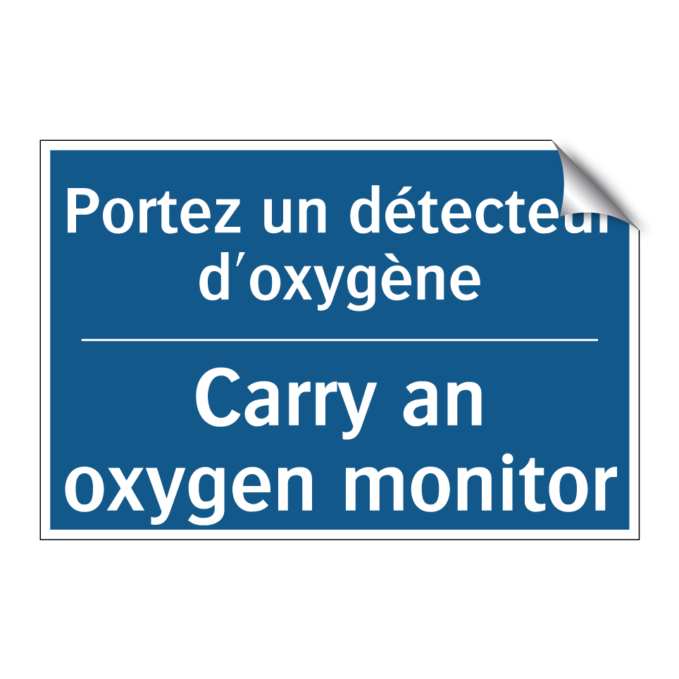 Portez un détecteur d'oxygène - Carry an oxygen monitor