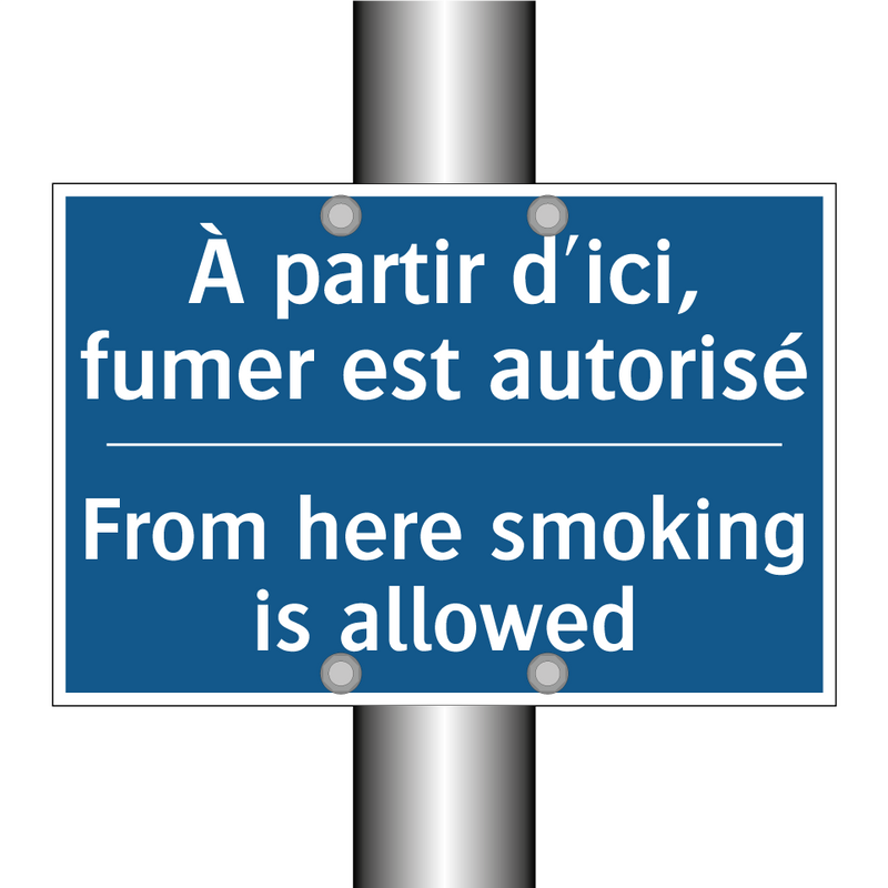 À partir d'ici, fumer est autorisé /.../ - From here smoking is allowed