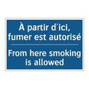 À partir d'ici, fumer est autorisé /.../ - From here smoking is allowed