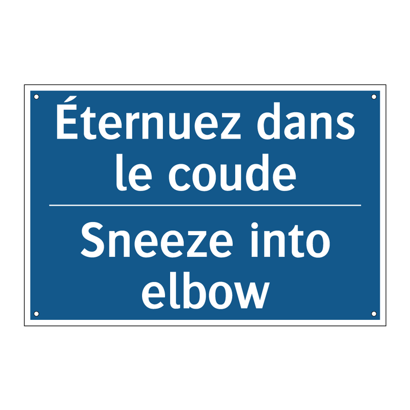 Éternuez dans le coude - Sneeze into elbow